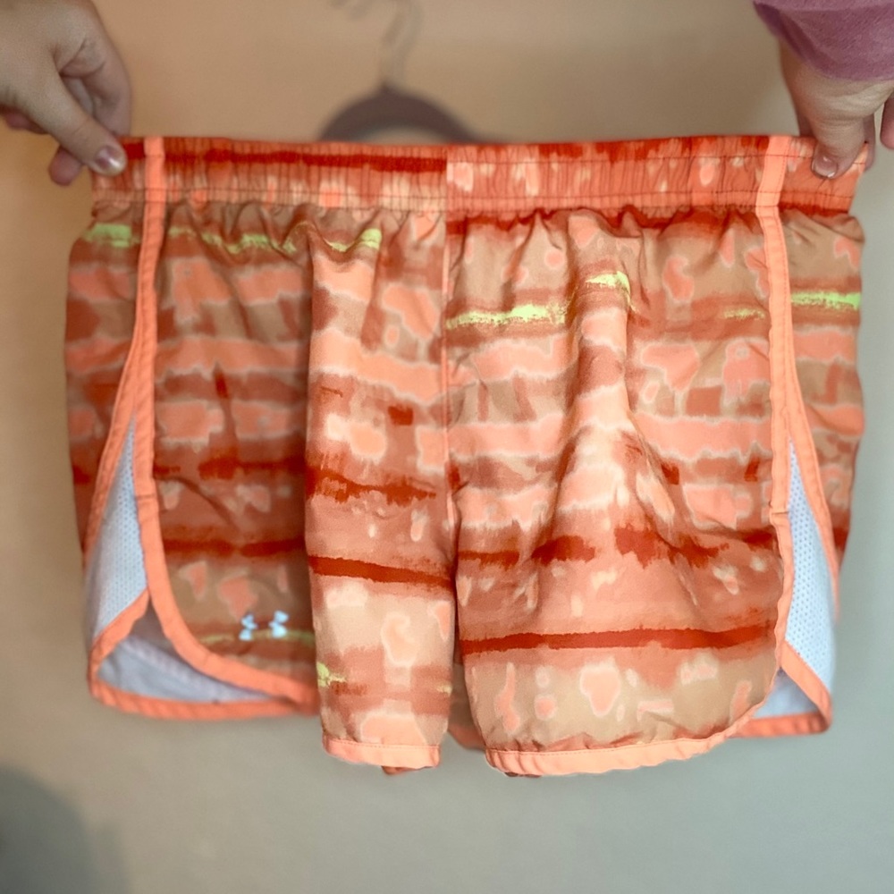 Orange athletic shorts